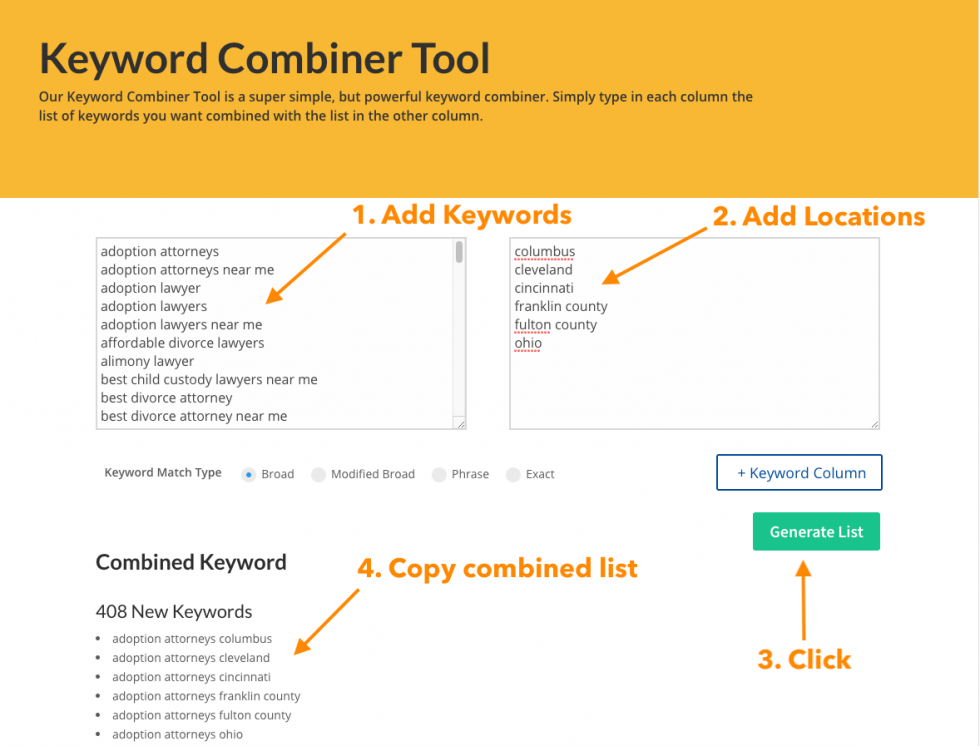 Keyword Combiner instal the new version for windows