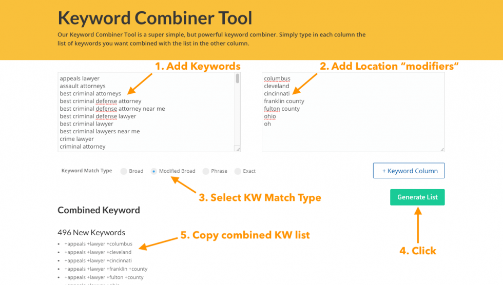 Keyword Combiner instal the new version for iphone